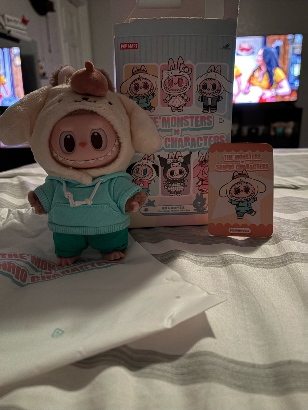 POP MART The Monsters x Sanrio Characters Vinyl Plush Blind Box with Pompompurin - Picture 6 of 7